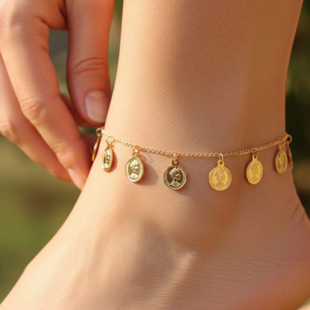 Minimalist Anklet, Sleek & Modern Design, Women’s Fashion, YC110186-A - Picture 4 of 6